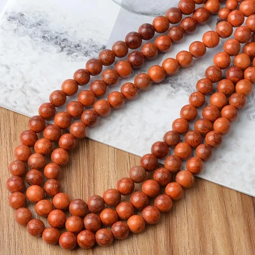 Miniatura 12 de MASSIVE BEADS - KIT de 960 cuentas de madera redondas sueltas mixtas naturales de 6 mm para hacer joyas, con hilo e agujas (12 de madera, 6 mm)