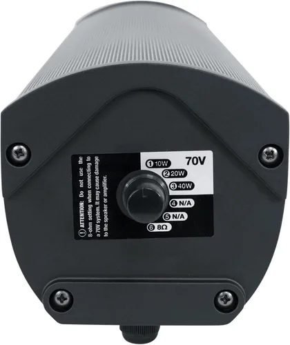 Miniatura 5 de Rockville WET ARRAY - Altavoz de columna giratorio de montaje en pared comercial de 70 V 60 W, diseño de matriz de línea de 2 vías, IP55