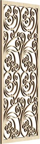 Miniatura 73 de 9 3/8"W x 24 3/8"H x 1/4"T Marilla Decorativos Paneles de Pared de Madera Calado, Abedul
