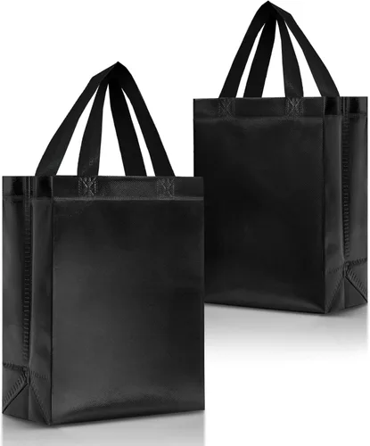 Miniatura 15 de Nush Nush Bolsas de regalo azules de tamaño mediano – Juego de 12 bolsas de regalo reutilizables azules brillantes con asas – Ideal para recuerdos