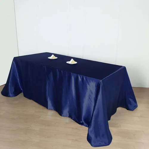 Miniatura 5 de BalsaCircle Mantel rectangular de satén fucsia de 90 x 156 pulgadas, para bodas, recepciones, eventos, cocina, comedor