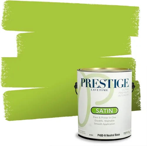 Miniatura 89 de PRESTIGE Pinturas Pintura interior e imprimación en uno, 1 galón, cáscara de huevo, aventura