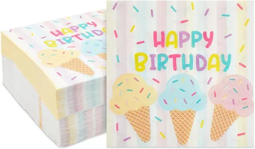 Miniatura 9 de BLUE PANDA Paquete de 100 servilletas desechables de papel floral blanco y dorado, 6.5 x 6.5 pulgadas, servilletas decorativas para recepción