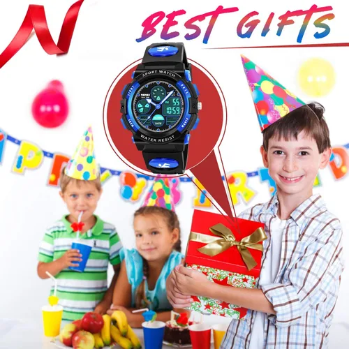 Miniatura 7 de ATIMO - Reloj infantil LED multifuncional e impermeable, regalos para niños