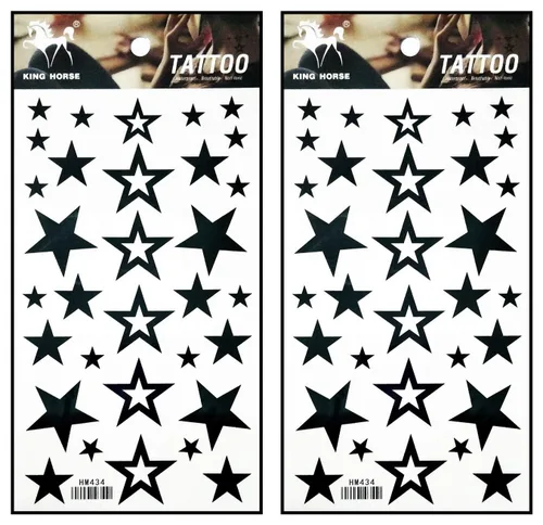Miniatura 32 de Tatuajes 2 hojas de plumas negras de fantasía temporales tatuajes adhesivos falsos cuerpo brazo pecho hombro tatuajes para adolescentes, hombres