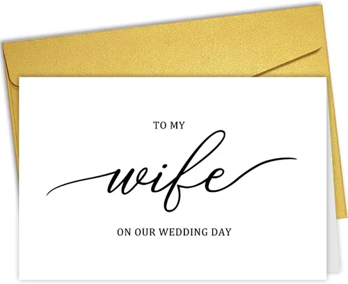 Miniatura 10 de Nchigedy Tarjeta del día de boda para padre, tarjeta de agradecimiento, interior en blanco, 8 x 5.3 pulgadas, tarjeta pesada, funda protectora de #6