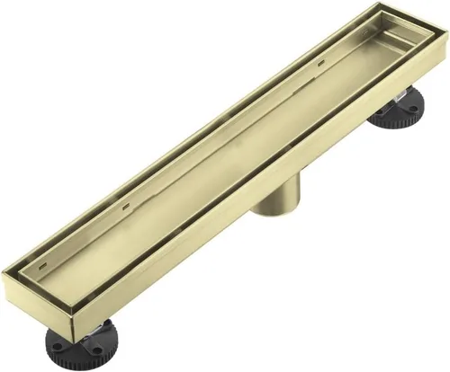 Miniatura 8 de AVSIILE Desagüe Lineal para Piso de Ducha, Oro Cepillado 12 Pulgadas Acero Inoxidable 304 Kit de Desagües de Baño, Desagüe de Zanja Rectangular