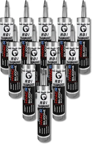 Miniatura 7 de Red Devil 089650 sellador de silicona para temperaturas extremas HVAC/R, 280 ml, aluminio, 1 paquete, fabricado en EE. UU