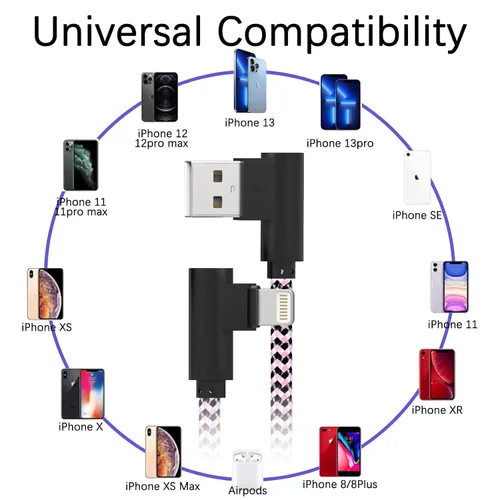 Miniatura 6 de Cable de carga para iPhone, cable Lightning de 6 pies, 3 unidades, cable de carga largo para iPhone 11, cargador para iPhone 6 pies