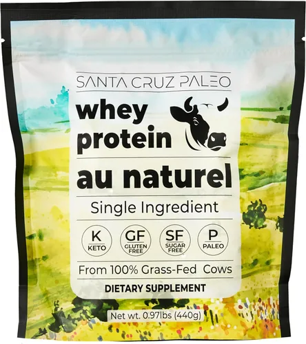 Miniatura 7 de Santa Cruz Paleo Polvo de Proteína de Suero, Sin Sabor, 20 G de Proteína de Suero Aislada Alimentada con Pasto por Porción, Sin Gluten, Apto