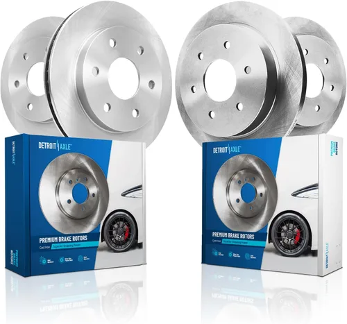 Miniatura 99 de Detroit Axle - Rotores de freno para Jeep Compass 2015-2022 Renegade 2016-2022 Fiat 500X 2016-2022, 2018, 2019, 2020, 2021. Reemplazo de rotores