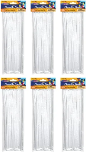 Miniatura 26 de Creativity Street Jumbo Chenille Stems, 12" x 6 mm, Craft Pipe Cleaners in Assorted Basic Colors, Pack of 100, Case of 12 Packs, 1200 Chenille Stems