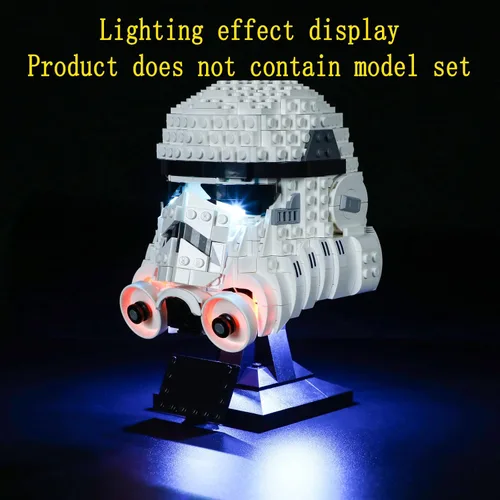 Miniatura 4 de GEAMENT Kit de luz LED compatible con casco Lego Stormtrooper - Juego de iluminación para modelo de construcción 75276