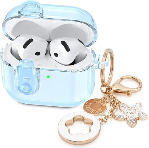 Miniatura 28 de Funda para Apple Airpods iPods Pro 3, fundas transparentes 2025 lindas mujeres, VISOOM Cute Air Pods Pro3 funda transparente para Airpods iPods Pro
