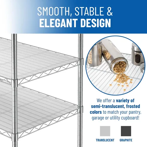 Miniatura 6 de Sterling Shelf Liners Cubiertas para Rejillas de Alambre: Cubierta de Forro Plástico para Estanterías de Alambre: Alfombrillas Protectoras