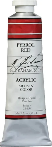 Miniatura 70 de M. Graham - Pintura acrílica de tubo de 2 onzas, carmesí Alizarin Alizarin Crimson
