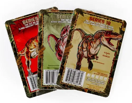 Miniatura 3 de CLADE-GRAVIM® Dinosaur Top of The Clade Bone Wars Booster Box Coleccionista Tarjetas de intercambio educativas 20 CGTC incluyendo 1 raro para niños