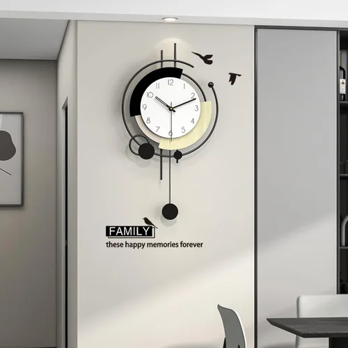Miniatura 8 de Reloj de pared grande para decoración de sala de estar de 30 pulgadas, moderno reloj de pared decorativo de madera, funciona con pilas, sin tictac