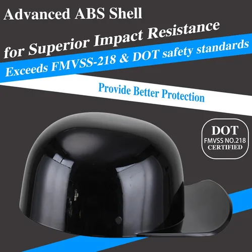 Miniatura 2 de Baseball Motorcycle Helmet - DOT Approved Open Face Helmet for Men Women Baseball Cap Helmet for Bike, Cruiser, Chopper, Moped, Scooter