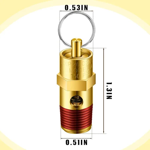Miniatura 3 de Xuhal 4 Pcs 0-100 PSI Air Pressure Gauge - 1/8'' Male NPT Connection, Lower Side Mount, 1.57 Inch Dial Air Compressor Gauge - Waterproof, Stainless