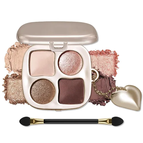 Miniatura 33 de Erinde Paleta de maquillaje de sombra de ojos de 9 colores con purpurina y lavanda brillante y mate, violeta, malva, púrpura oscura, plateado