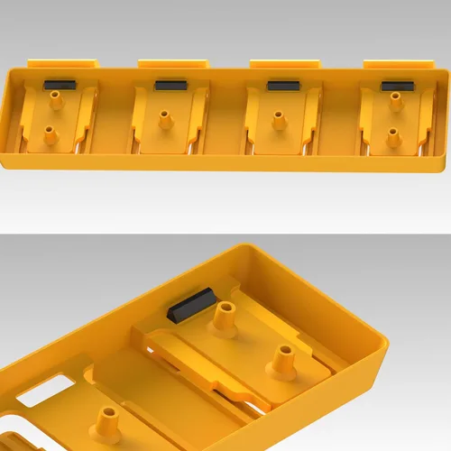 Miniatura 2 de Soporte de batería compatible con soporte de batería DeWalt 20V, montaje de 4 ranuras a granel, herramienta de garaje, herramientas para Dewalt 20v