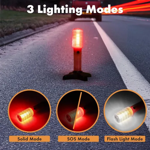 Miniatura 4 de Kit de bengalas de emergencia para carretera Twinkle Star con luz LED de seguridad, luz de advertencia de carretera, faro de alerta de carretera