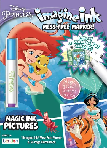 Disney Princess Imagine Ink | Libro para colorear de la Sirenita | Tinta Aladdin Imagine | 16 páginas | Con licencia oficial