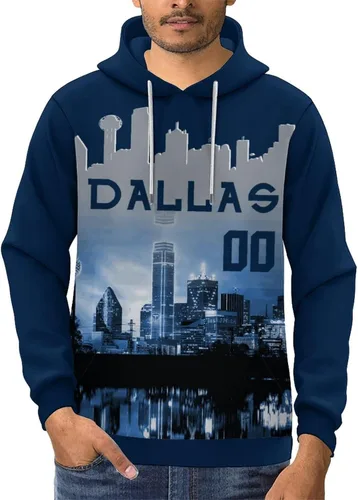 Miniatura 40 de Custom Football Hoodies City Night Skyline Personalized Sweatshirt Name Number Fan Gift Pullover for Men Women Youth