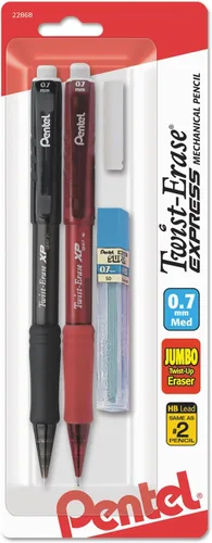 Miniatura 3 de Pentel Lápiz mecánico Twist-Erase EXPRESS, 0.028 in, barriles de moda surtidos (QE417FLZBP4)