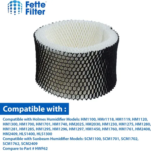 Miniatura 4 de Fette Filter -2 filtros humidificadores compatibles con Holmes & Sunbeam humidificador filtro A, HWF62 HWF62CS HWF62D (paquete de 2)