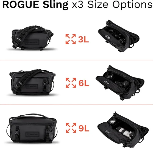 Miniatura 9 de WANDRD ROGUE V1 9L Sling: bandolera compacta para cámara y bolsa cruzada con acceso rápido, transporte de 3 vías, bolsa ligera ideal para viajes