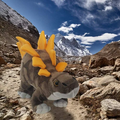 Miniatura 4 de ArtCreativity Juguete de dinosaurio de peluche de estegosaurio de 14 pulgadas, animal de peluche suave y tierno para niños, bonita decoración