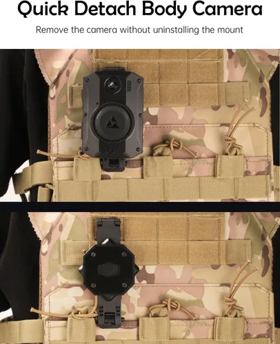 Miniatura 7 de WEIGUZC Soporte de cámara Molle compatible con Axon Taser Body Camera 2/3/4 - Soporte Molle de aluminio ligero para chaleco táctico y uniforme