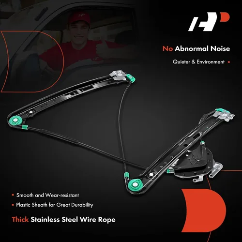 Miniatura 5 de A-Premium - Regulador de ventana eléctrico sin motor de reemplazo para BMW E46 323i 325i 325xi 328i 330i 330xi para el lado del conductor delantero