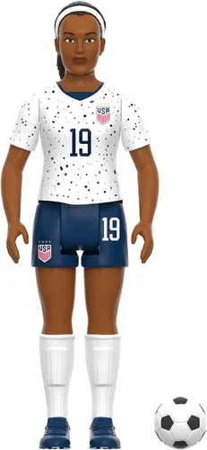 Miniatura 2 de Super7 USWNT Soccer Crystal Dunn - Figura de acción del equipo nacional de mujeres de Estados Unidos de 3.75 pulgadas con accesorio de pelota