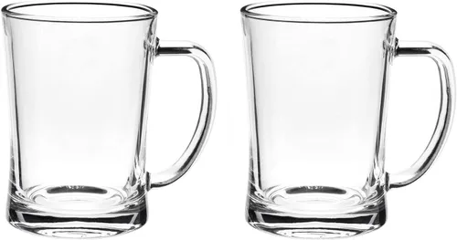 Paquete de 2 vasos de cerveza grandes pesados con asa, jarras de cerveza de vidrio de 22 onzas, juego de vasos de cerveza tradicionales