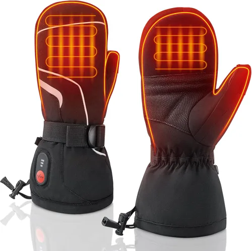Savior Guantes de esquí con calor térmico para snowboard, guantes de cuero para invierno, esquí, montañismo, calentador de manos para invierno,