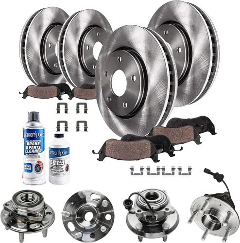 Miniatura 81 de Detroit Axle - Rotores de freno para Nissan NV2500 NV3500 NV1500 NV1500 2012-2021, repuesto de rotores de freno de disco: rotor delantero de 14.17