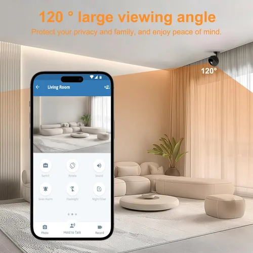 Miniatura 4 de ZHENHAN Mini cámara inalámbrica con visión nocturna avanzada y detección de movimiento, aplicación de teléfono de control remoto, almacenamiento