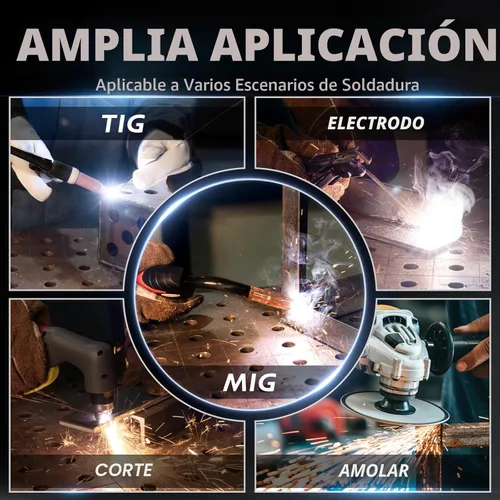 Miniatura 4 de YESWELDER - Máscara de soldar con oscurecimiento automático, funciona con energía solar, color real.
