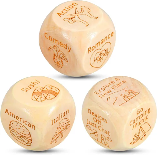 Miniatura 15 de Dados de aniversario para parejas, novio, marido, novia, esposa, dados divertidos para adultos, dados traviesos para parejas, regalos Birtdhay