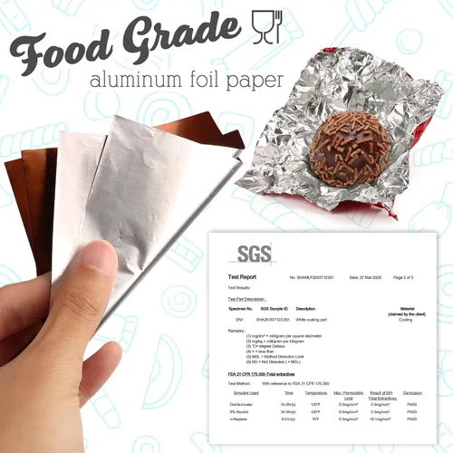 Miniatura 2 de LotFancy Envolturas de caramelos de aluminio para chocolates, 4 x 4 pulgadas, 900 piezas de papel de aluminio para envolver dulces, hojas cuadradas