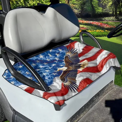 Miniatura 6 de AFPANQZ Toalla personalizada para cubierta de asiento de carrito de golf, añade tu texto, imagen, logotipo, nombre, protector de asiento de carrito