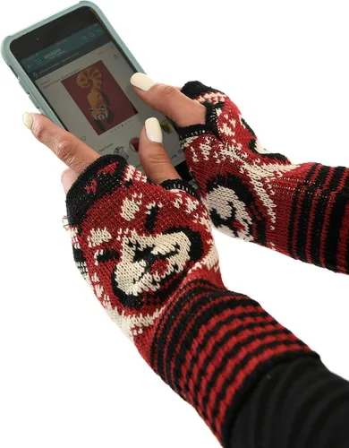 Miniatura 2 de Green 3 Guantes sin dedos de algodón reciclado para mujer, talla única