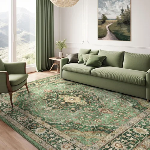 Miniatura 69 de Alfombras de área de 5 x 8 pies para dormitorio, alfombra lavable de 5 x 8, alfombra vintage grande, antideslizante, alfombra bohemia para sala