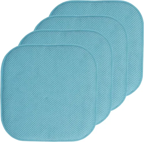 Miniatura 109 de Sweet Home Collection Cojines de espuma viscoelástica para silla, antideslizantes, diseño de panal de abeja, 16 x 16 pulgadas, paquete de 2