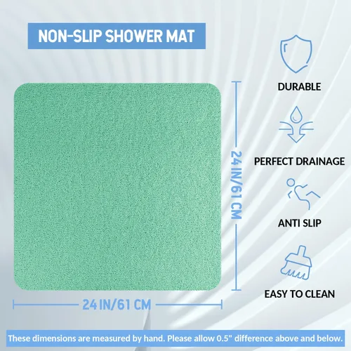 Miniatura 32 de Hargiis - Tapete antideslizante de secado rápido para tina y ducha, tapete exfoliante para pies, para baño, cocina u hotel, beige, 24 x 16 pulgadas