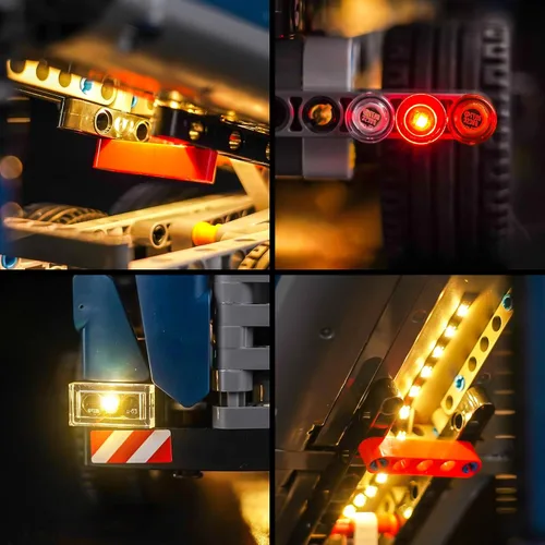 Miniatura 5 de BrickBling Iluminación LED solamente, compatible con camión volquete Lego Technic, compatible con Lego 42203, no viene con camión