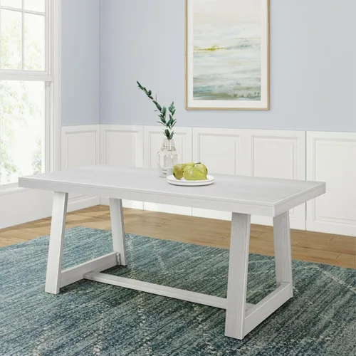 Miniatura 28 de Plank+Beam Mesa de Comedor Estilo Granja de 72 Pulgadas, Mesa de Cocina Rústica de Madera Maciza, Mesa Rectangular Grande de Madera para Comedor